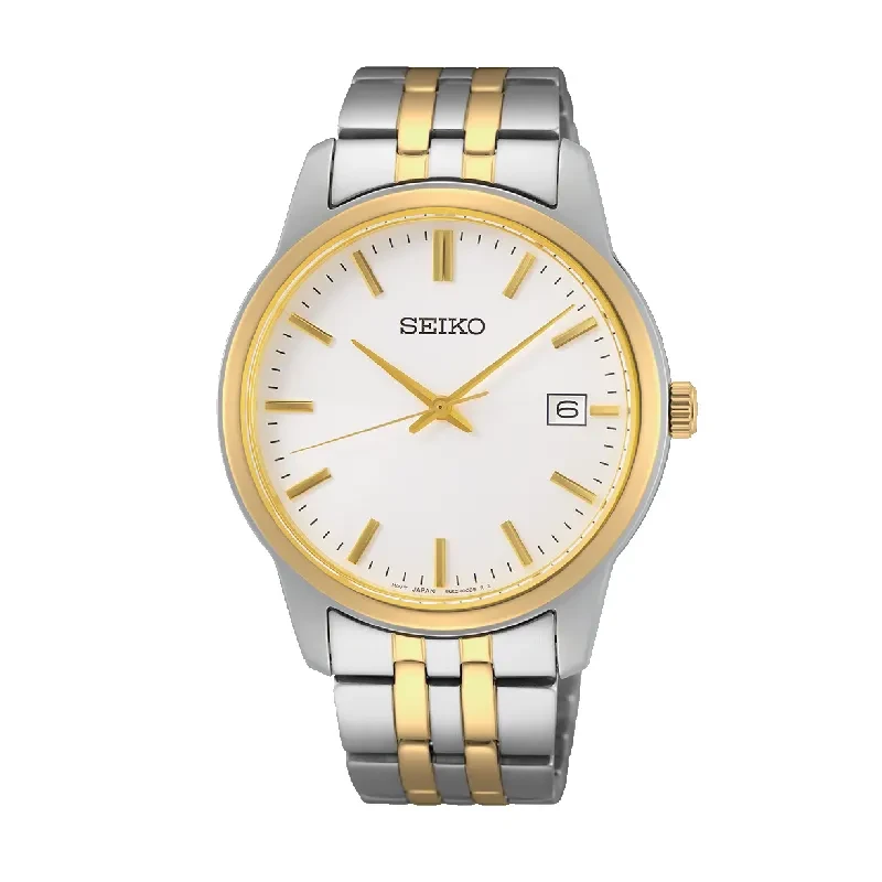 Seiko Classic Silver Dial Two-tone Men's Watch- SUR402P1
